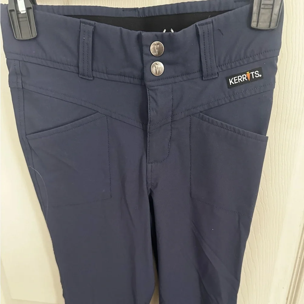 KERRITS Crossover II Knee Patch Riding Breech, Navy New Kids Large